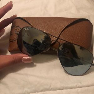 Silver Reflector Aviator Ray Bans